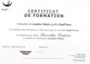 dorothee certificat